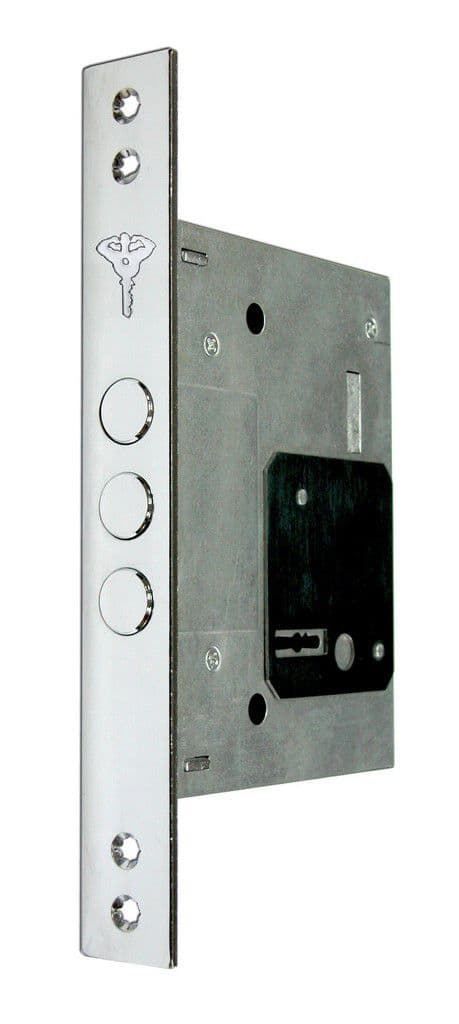 מנעול עליון Mul-T-Lock 257 עם לוחית חזית צרה ובריחים בולטים