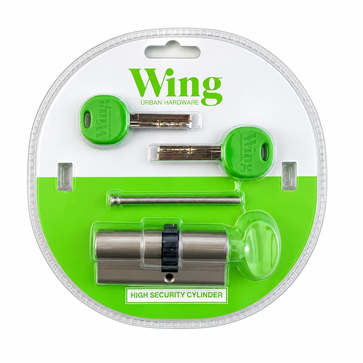 צילינדר בטחון WING עם זיז גלגל — 76 מ״מ