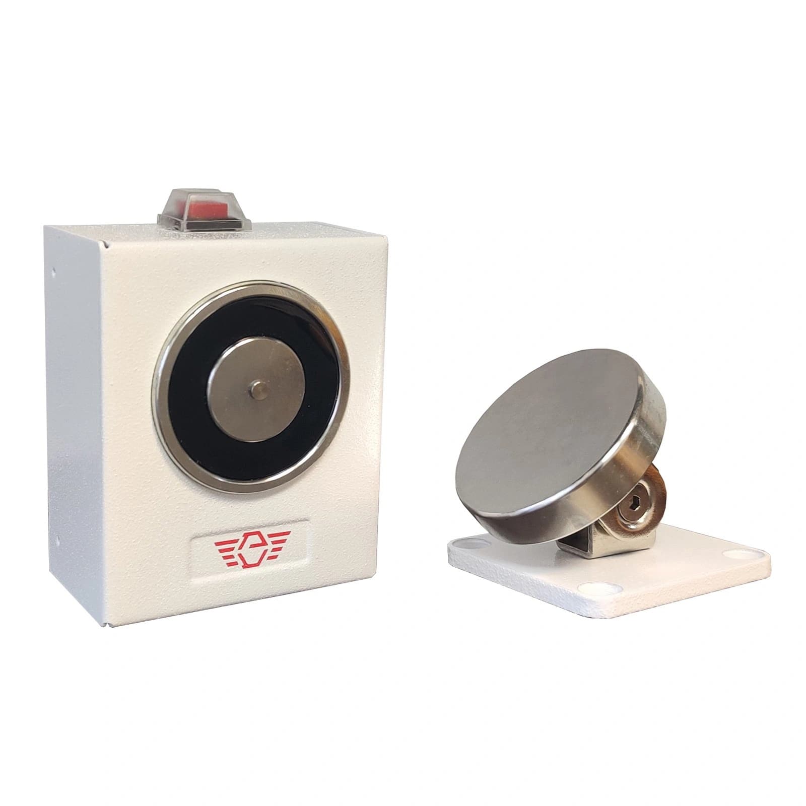 אלקטרומגנט קיר לדלת אש, 24V, לבן