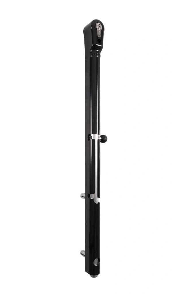 בריח שער אנכי עם נעילה LOCINOX, שחור