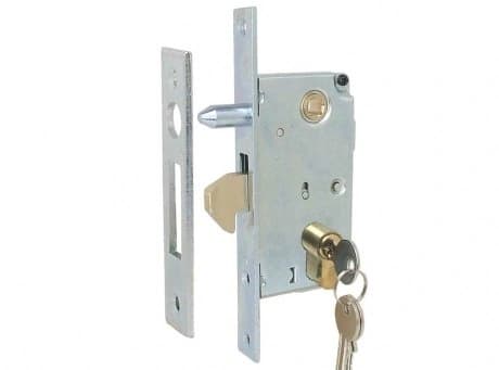 מנעול הזזה IBFM 447/S עם פין ביטחון לצילינדר