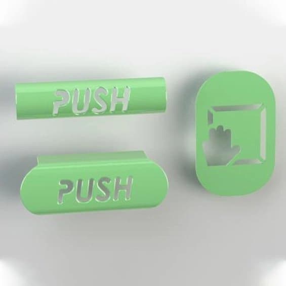קליפס PUSH זוהר בחושך לידית בהלה ANTIPANIC