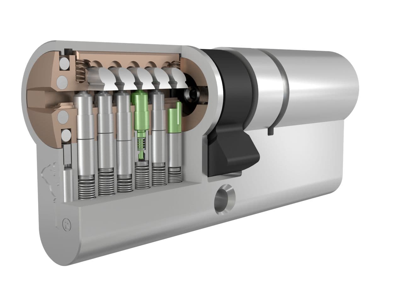 צילינדר Mul-T-Lock MTL800 — מערכת מפתוח ומאסטר — המחשת מבנה היצרן; אינה מציגה תכולת אריזה