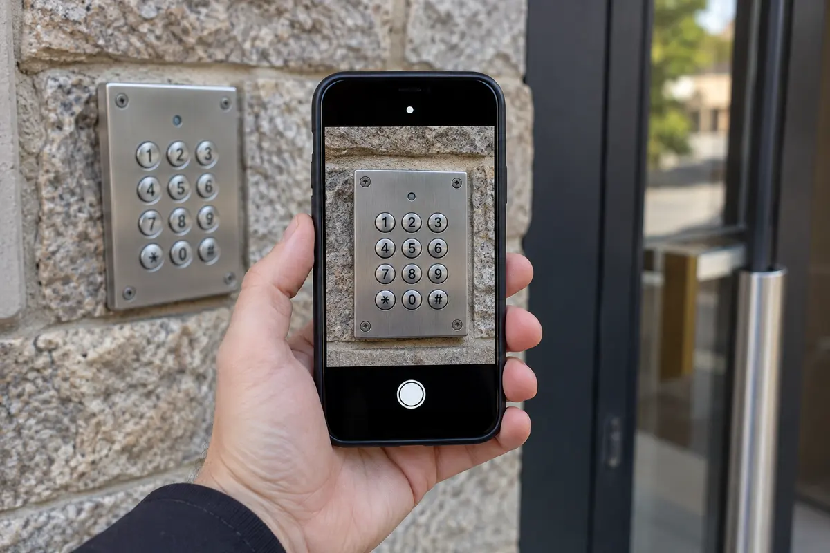 המחשת AI של צילום קודן בטלפון בלי להקליד קוד כניסה