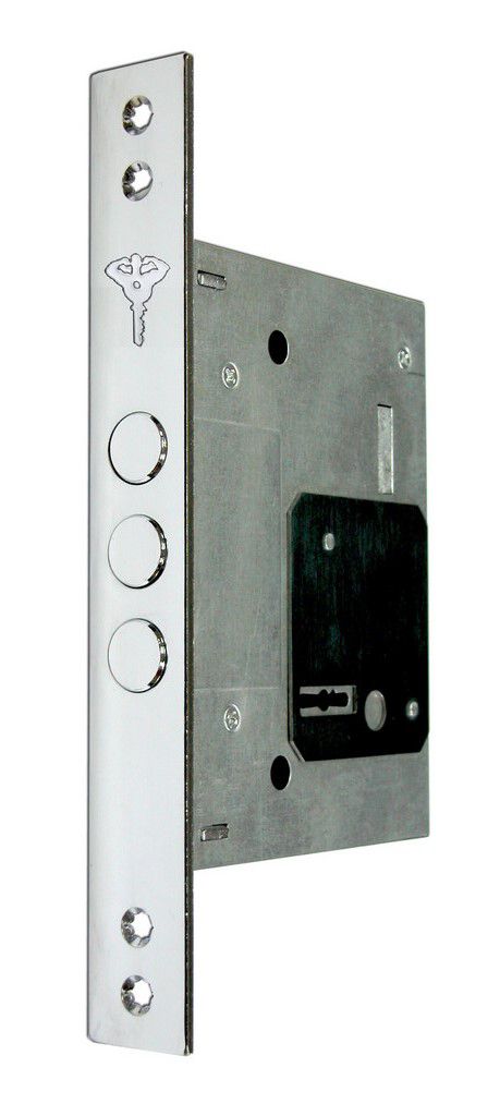 מנעול עליון Mul-T-Lock 257 עם לוחית חזית צרה ובריחים בולטים