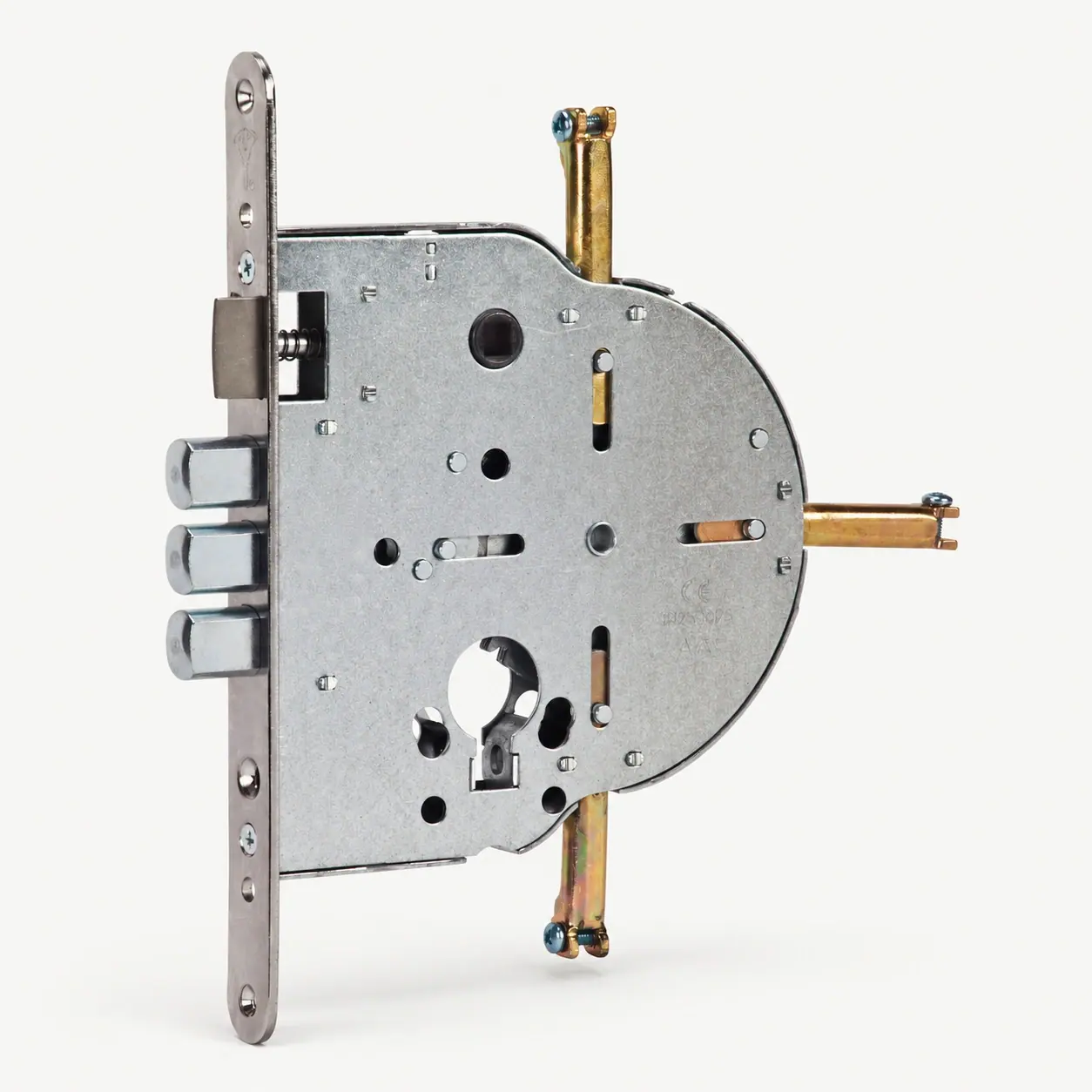 מנגנון Mul-T-Lock 603 עם שלושה בריחים ולשונית, על רקע בהיר